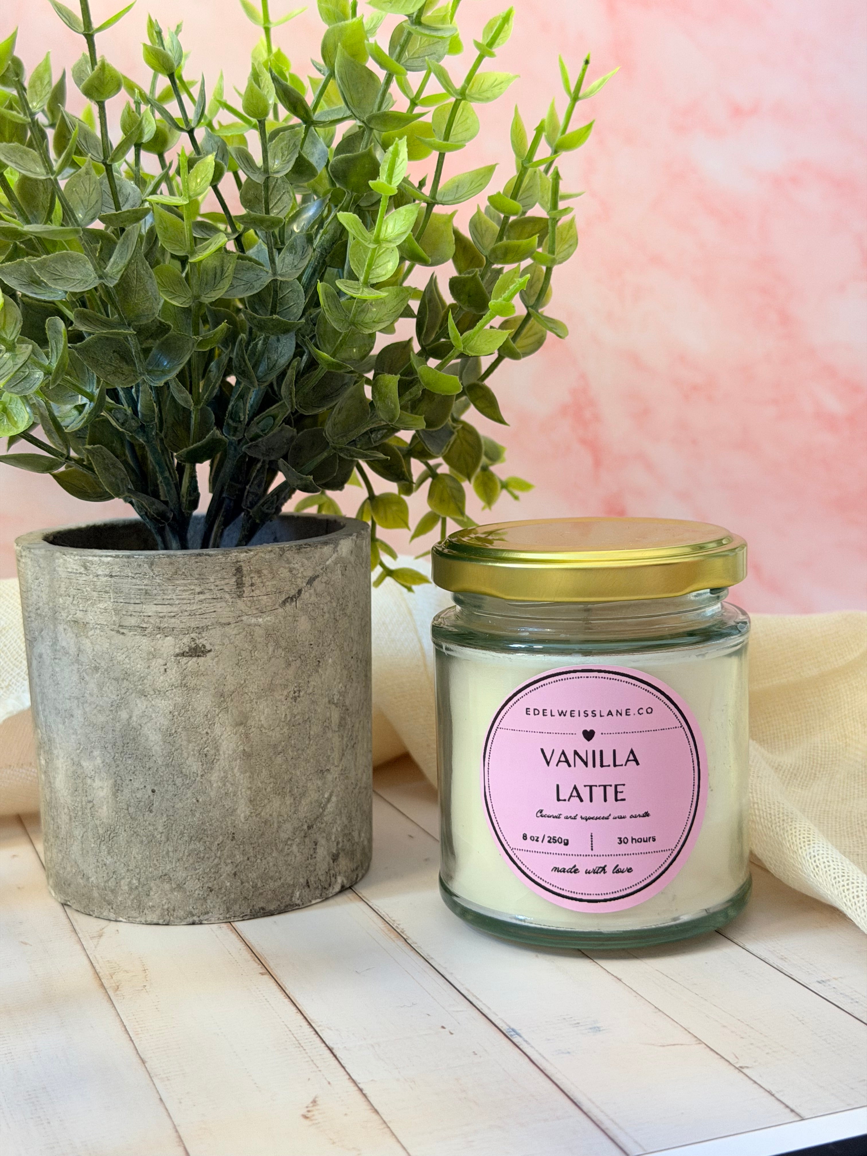 Vanilla Latte – Vanilla & Coffee Scented Candle