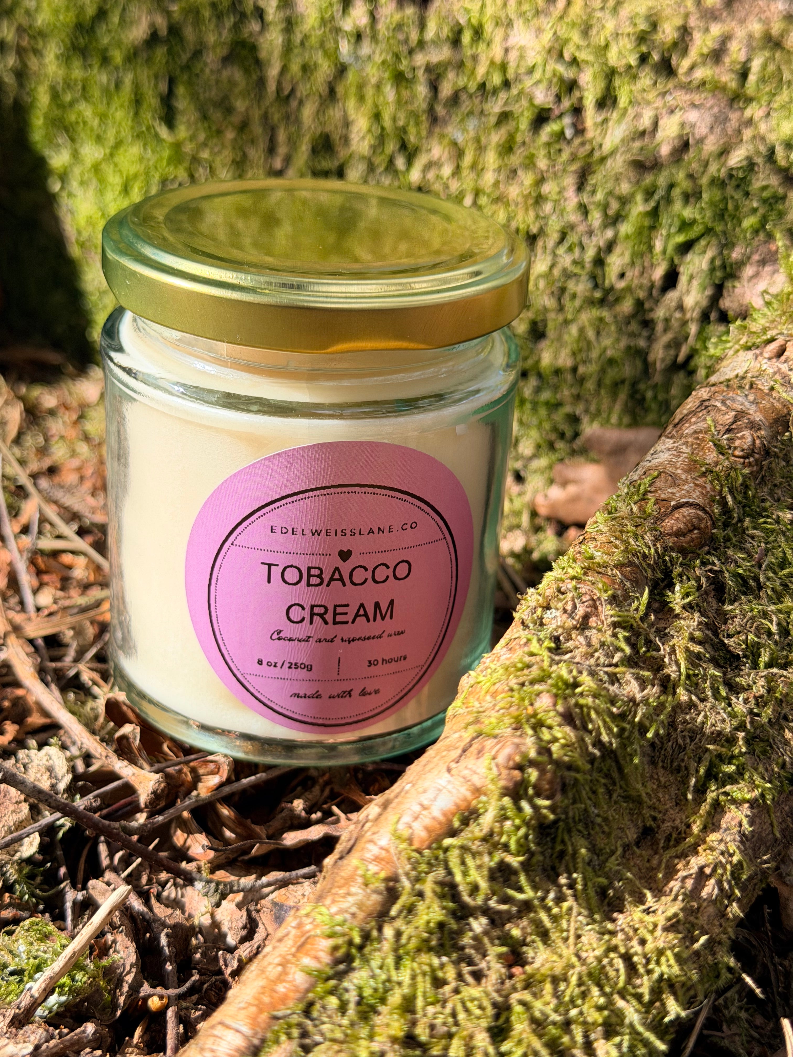 Tobacco Cream – Warm Tobacco & Vanilla Scented Candle