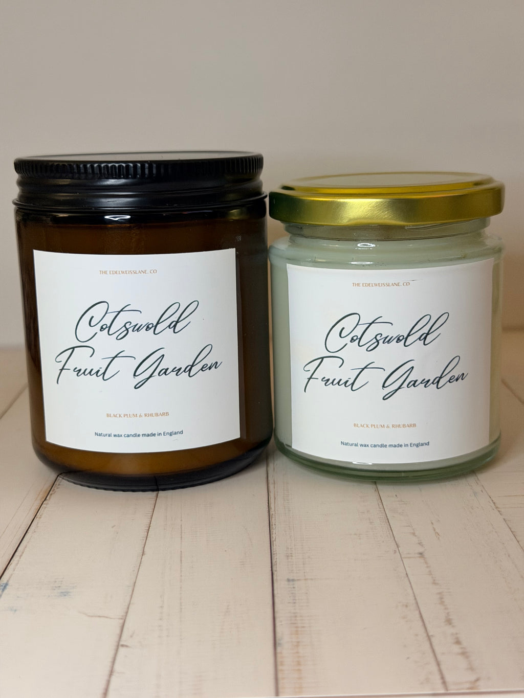 Cotswolds Fruit Garden – Black plum & Rhubarb Scented Candle