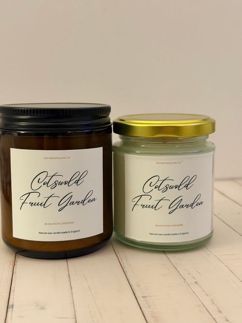 Cotswolds Fruit Garden – Black plum & Rhubarb Scented Candle
